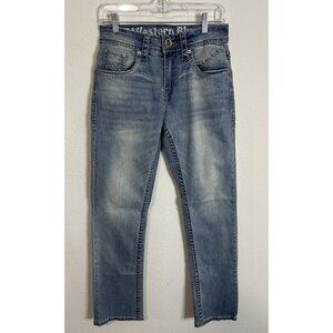 Western Blue Premium Men’s Straight Leg Stitched Pocket Western Jeans Size 30X32